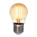Airam Led Filament Amber P45 4,5w E27 360lm Dimbar - Dekorationsbelysning Glas Klar