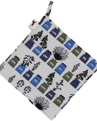 Almedahls Persons Kryddskåp Grytlapp 23x23 Cm - Grytlappar & Grytvantar Bomull Blå