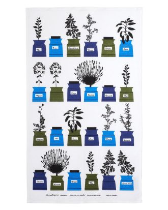 Almedahls Persons Kryddskåp Kökshandduk - Kökshanddukar Bomull Blå