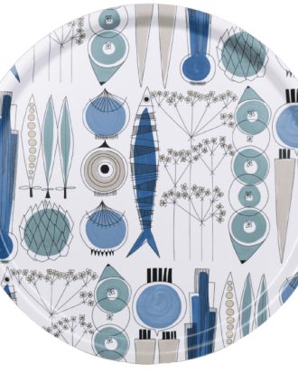 Almedahls Picknick Bricka Ø38 Cm - Brickor Trä Blå