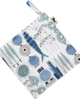 Almedahls Picknick Grytlapp 23x23 Cm Blå - Grytlappar & Grytvantar Bomull Vit