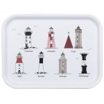 Almedahls Svenska Fyrar Bricka 20x27 Cm - Brickor Trä Vit