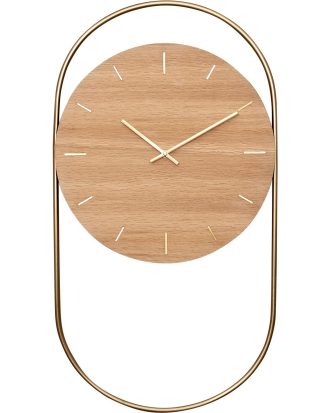 Andersen A-wall Väggklocka - Väggklockor Mässing Ek