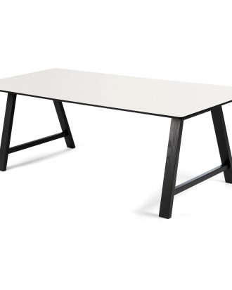 Andersen T1 Matbord Förlängningsbart 95x220 Cm Vit/ - Matbord & Barbord Laminat Svart