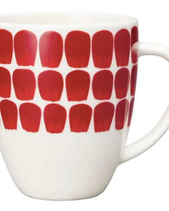 Arabia 24h Tuokio Mugg Röd 34 Cl - Kaffekoppar Porslin Vit