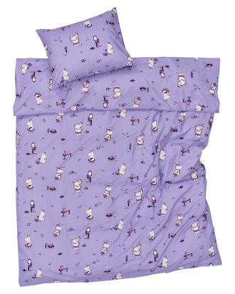 Arabia Moomin Bäddset 150x250 Cm Snorkfröken - Bäddset Ekologisk Bomull Lila