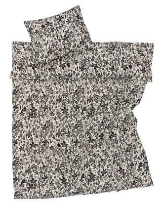 Arabia Moomin Bäddset 150x250 Cm Lilja - Bäddset Ekologisk Bomull Svartvit