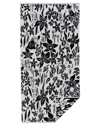 Arabia Moomin Badhandduk 70x140 Cm Lilja - Handdukar & Badlakan Ekologisk Bomull Svartvit