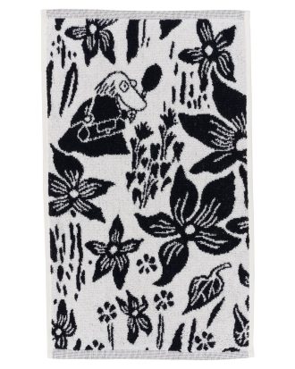 Arabia Moomin Handduk 30x50 Cm Lilja - Handdukar & Badlakan Bomull Svartvit