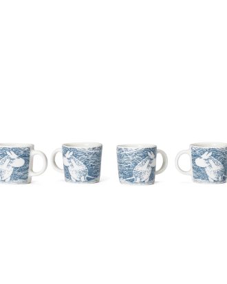 Arabia Set Med Minimuggar 4-pack Snöyra - Dekorativa Accessoarer Porslin Ljusblå