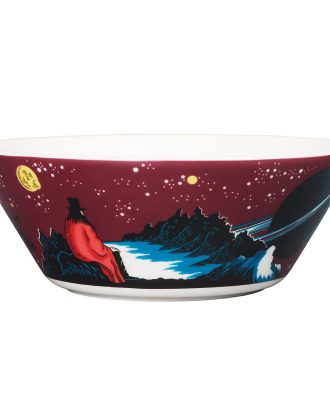 Arabia Mumin Skål Trollkarlen 15 Cm - Serveringsskålar Porslin Vinröd