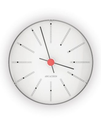 Arne Jacobsen Bankers Väggklocka 12 Cm - Väggklockor Glas Vit