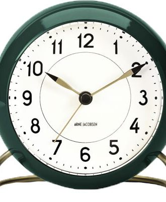 Arne Jacobsen Station Väckarklocka - Bordsklockor Abs-plast Grön