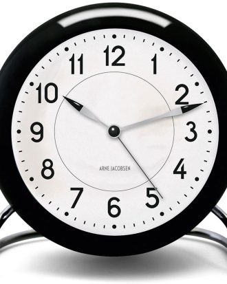 Arne Jacobsen Station Väckarklocka - Bordsklockor Abs-plast Svart