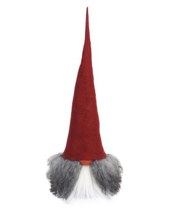 Åsas Tomtebod Olle Vätte 80 Cm Röd Gotland - Juldekorationer Ull Grå