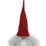 Åsas Tomtebod Valter Vätte 35 Cm Röd Gotland - Juldekorationer Ull Grå