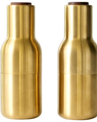 Audo Copenhagen Bottle Grinder Kryddkvarn 2-pack Borstad Mässing / - Kryddkvarnar Valnöt