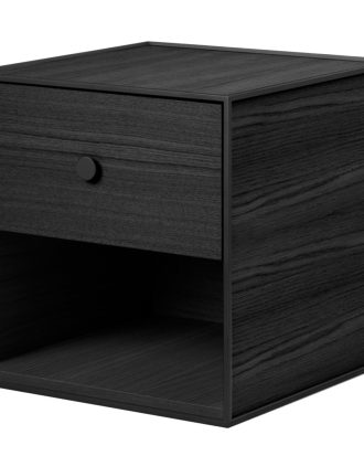 Audo Copenhagen Frame 35 Sängbord Med 1 Låda - Sängbord Askfanér Svartbetsad Ask