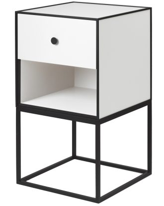 Audo Copenhagen Frame 35 Sidobord Med 1 Låda - Sidobord & Avlastningsbord Melamin Vit