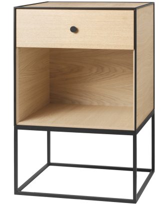 Audo Copenhagen Frame 49 Sidobord Med 1 Låda - Sidobord & Avlastningsbord fanér Ek