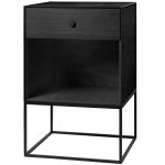 Audo Copenhagen Frame 49 Sidobord Med 1 Låda - Sidobord & Avlastningsbord Askfanér Svartbetsad Ask