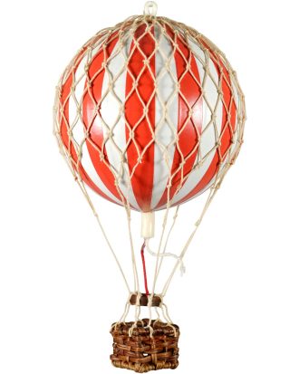 Authentic Models Floating The Skies Luftballong 13x8.5 Cm Röd / - Dekorativa Accessoarer Papper Vit