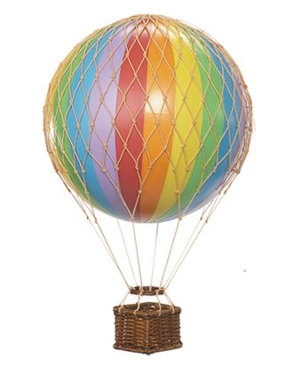 Authentic Models Floating The Skies Luftballong 13x8.5 Cm - Dekorativa Accessoarer Papper Rainbow