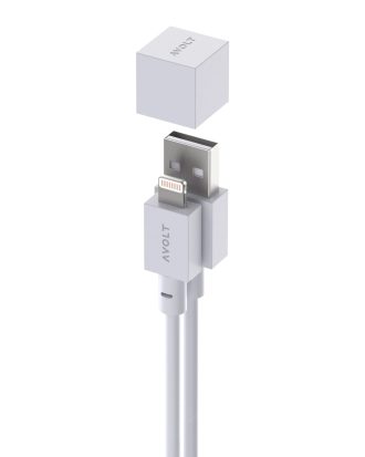 Avolt Cable 1 Laddsladd Lightning / Usb Typ A 1,8 m - Lampsladdar & Lampupphängning Silikon Gotland Grey