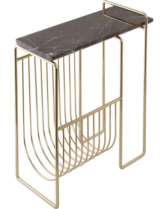 Aytm Sino Sidobord Guld/ - Tidningsförvaring Brun