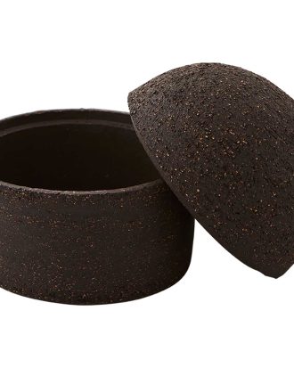 Aytm Terra Förvaringsburk 10,7x10,6 Cm - Förvaringsburkar & lock Lera Java Brown