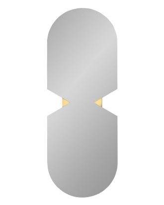 Aytm Verto Väggspegel 120x44.5 Cm - Väggspeglar Mdf Svart