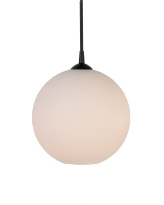Belid Capo Pendel Ø30 Cm Opalglas - Taklampor Metall Svart