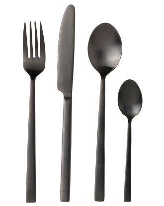 Bitz Bestickset 16 Delar - Bestickset Svart