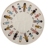 Bloomingville Friends smatta Ø130 Cm - Barnmattor Bomull Natur