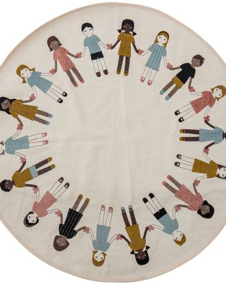 Bloomingville Friends smatta Ø130 Cm - Barnmattor Bomull Natur