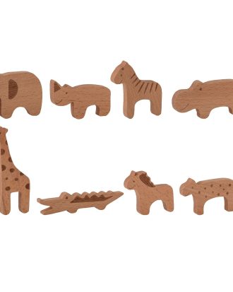 Bloomingville Leksaksdjur i Trä 8 Delar - Leksaker Bok Natur
