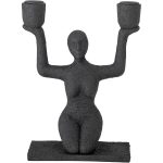 Bloomingville Lucie Ljusstake 23x18 Cm - Ljuslyktor Polyresin Svart