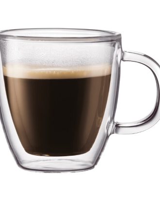 Bodum Bistro Dubbelväggad Espressomugg 15 Cl 2-pack - Espressokoppar Glas Klar