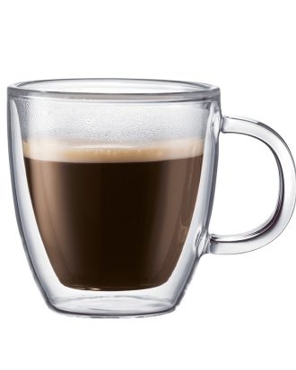 Bodum Bistro Dubbelväggad Espressomugg 30 Cl 2-pack - Kaffekoppar Glas Klar