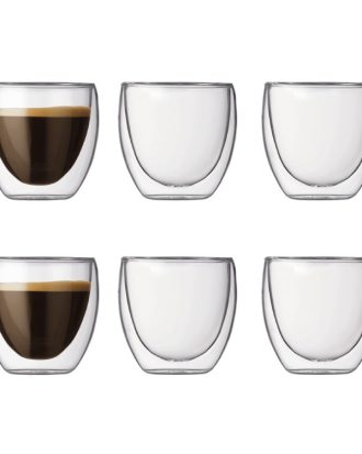 Bodum Pavina Dubbelväggade Espressoglas 8 Cl 6-pack - Espressokoppar Klar