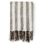 Boel&Jan Minou Blockstripe Pläd 130x170 Cm - Plädar & Filtar Akryl Beige