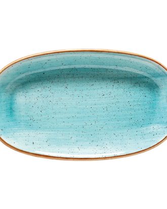 Bonna Aura Aqua Fat 24 Cm - Uppläggningsfat Porslin Turkos