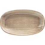 Bonna Aura Terrain Fat Oval 24x14 Cm - Uppläggningsfat Porslin Brun