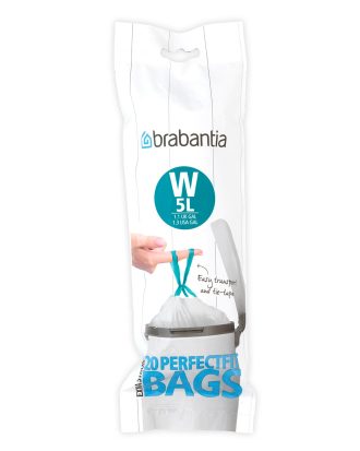 Brabantia Perfectfit Avfallspåse W 5l 20 St - Papperskorgar & Pedalhinkar Vit