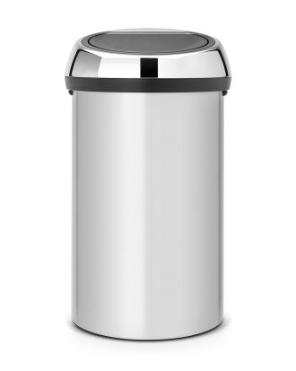 Brabantia Touch Bin Papperskorg 60l Metallic Grey - Papperskorgar & Pedalhinkar Stål Grå