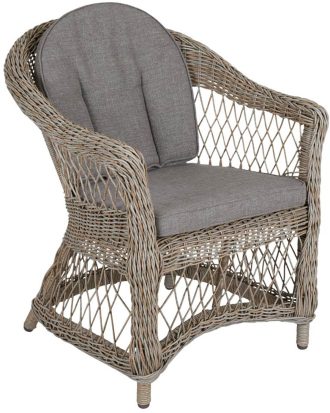 Brafab Kamomill Fåtölj Med Dynor - Utefåtöljer Konstrotting Beige