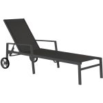 Brafab Leone Solsäng Matt / Grå - Solstolar & Solsängar Aluminium Svart