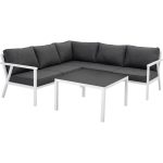 Brafab Rana Loungeset Låg 5 Sittplatser /antracit - Matgrupper & Loungegrupper Glas Vit