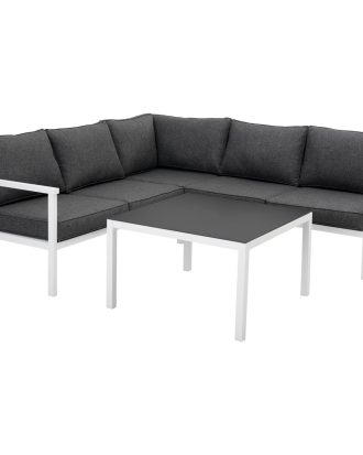 Brafab Rana Loungeset Låg 5 Sittplatser /antracit - Matgrupper & Loungegrupper Glas Vit