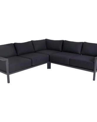 Brafab Skalfort Hörnsoffa 5-sits - Trädgårdssoffor & Bänkar Aluminium Antracit